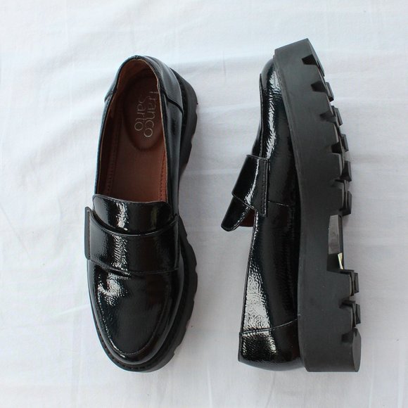 Franco Sarto Black Patent Loafers - Picture 11 of 16